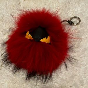 Fendi fur monster keychain